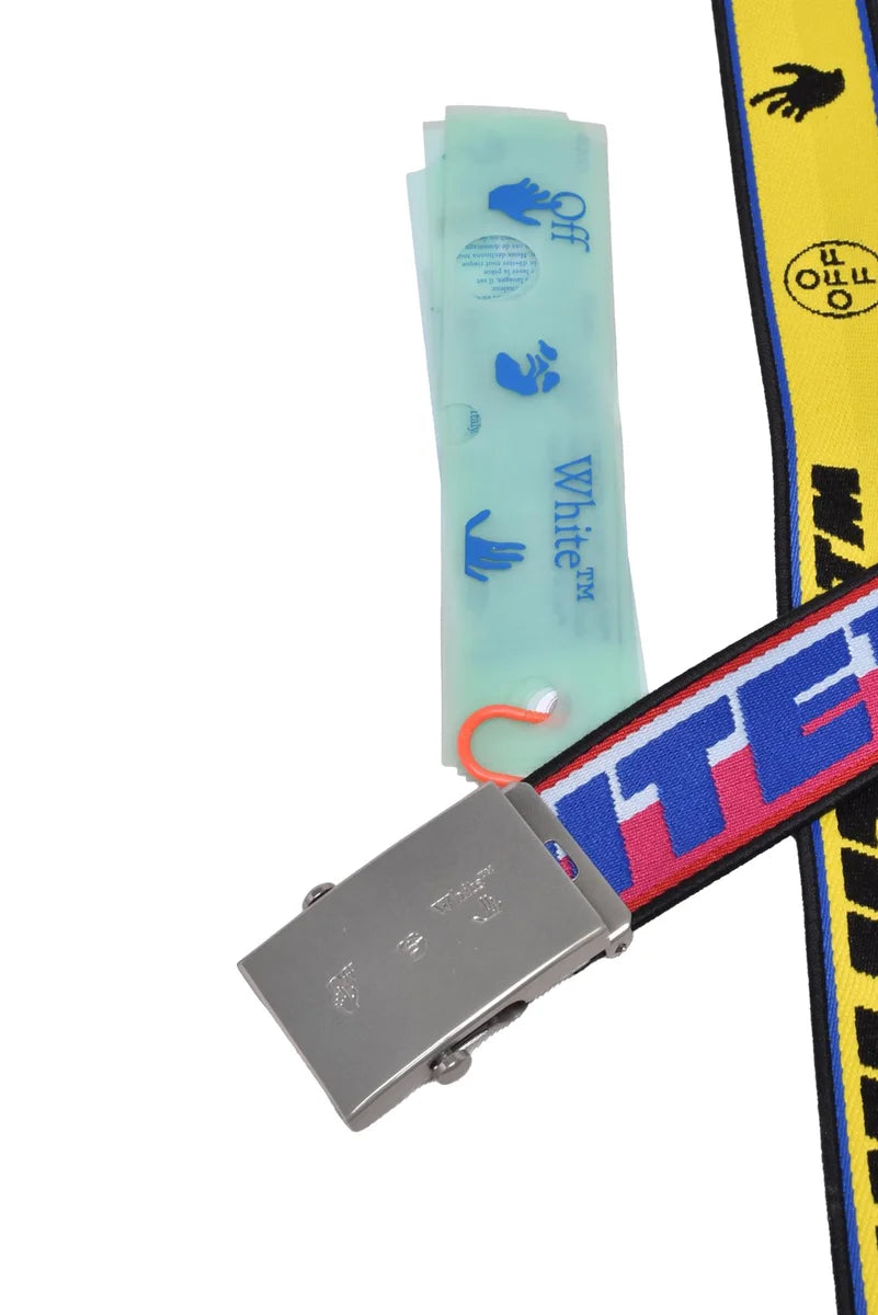 Off-White Polyethylene Belt - Fuchsia/Yellow