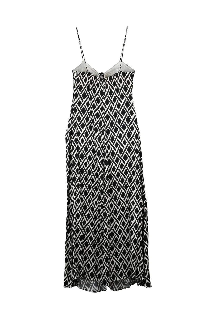 Pennyblack Abito Lungo Viscosa - Nero/Beige