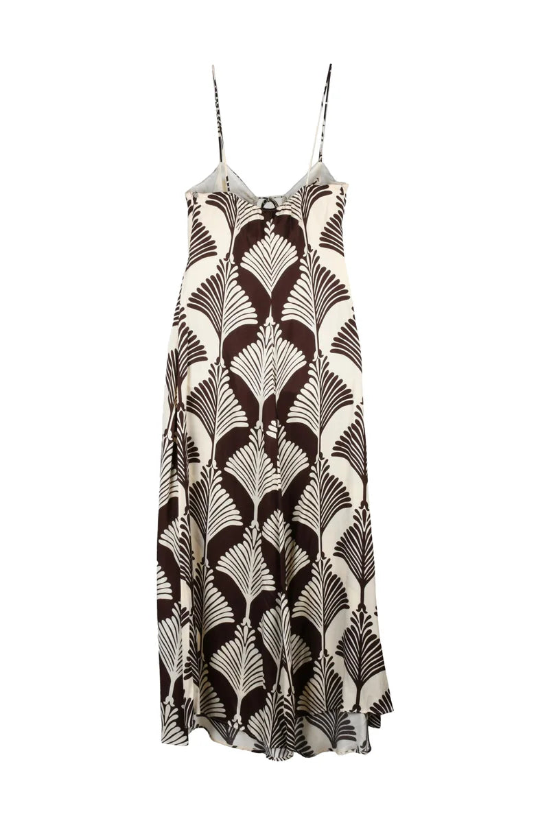 Pennyblack Abito Lungo Viscosa - Marrone/Beige