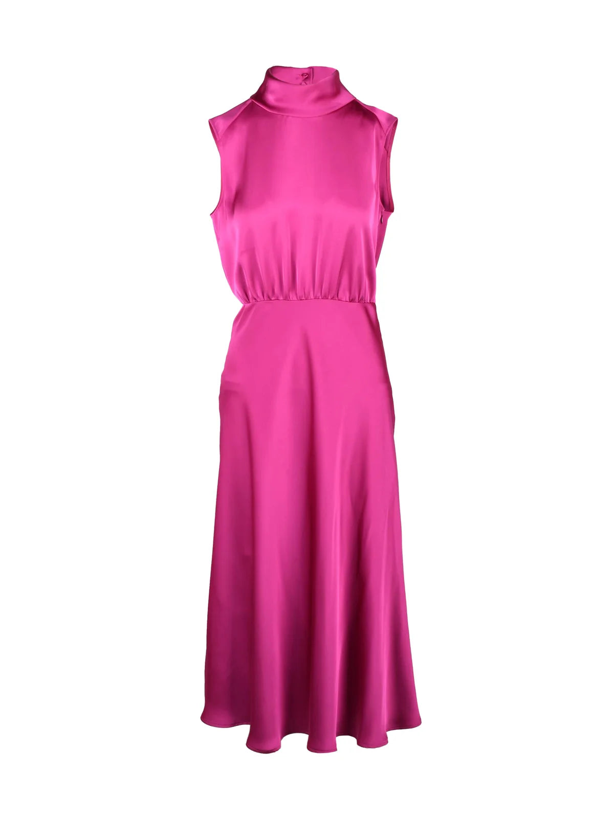 Pennyblack Abito Lungo Satin - Fucsia