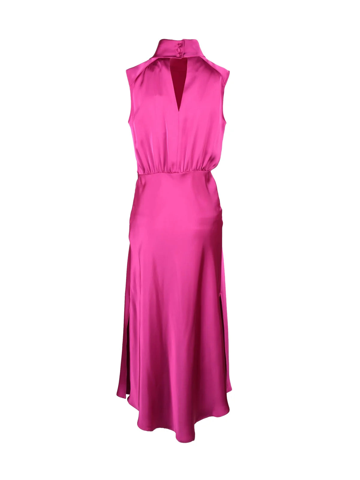 Pennyblack Abito Lungo Satin - Fucsia