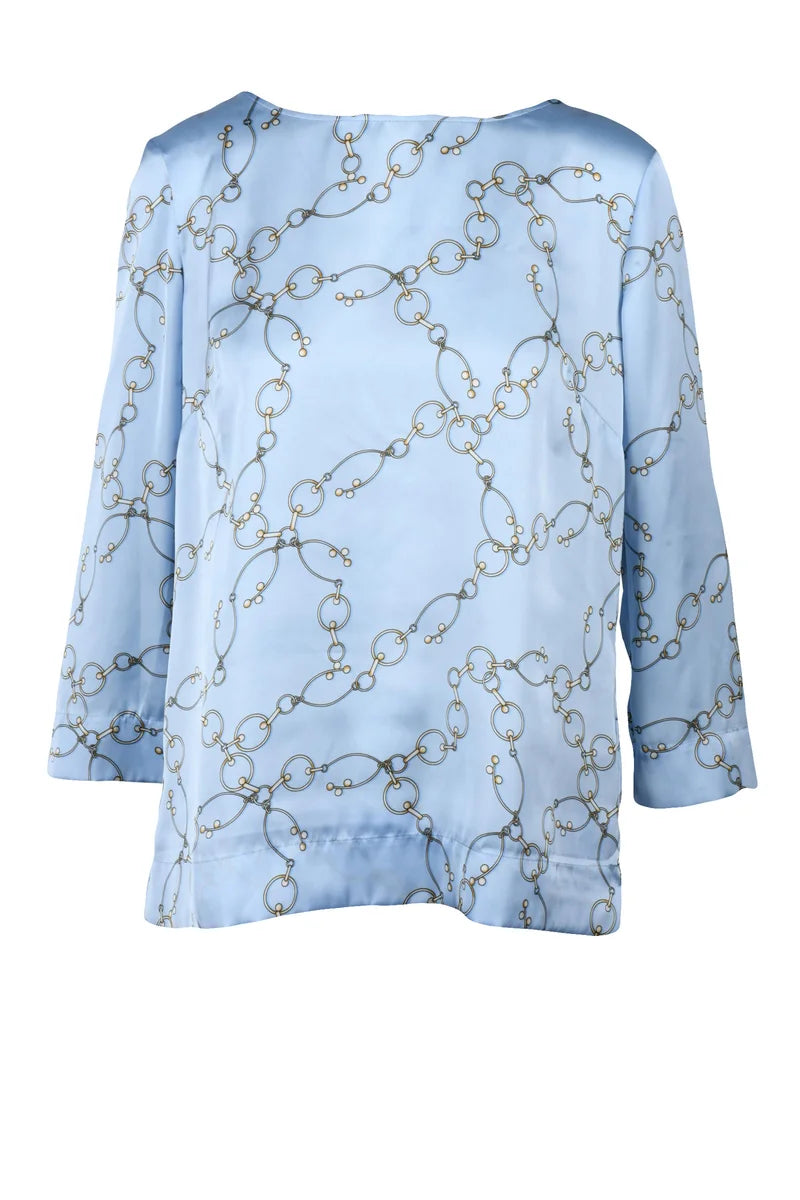Pennyblack Blusa Satin Poliestere - Celeste