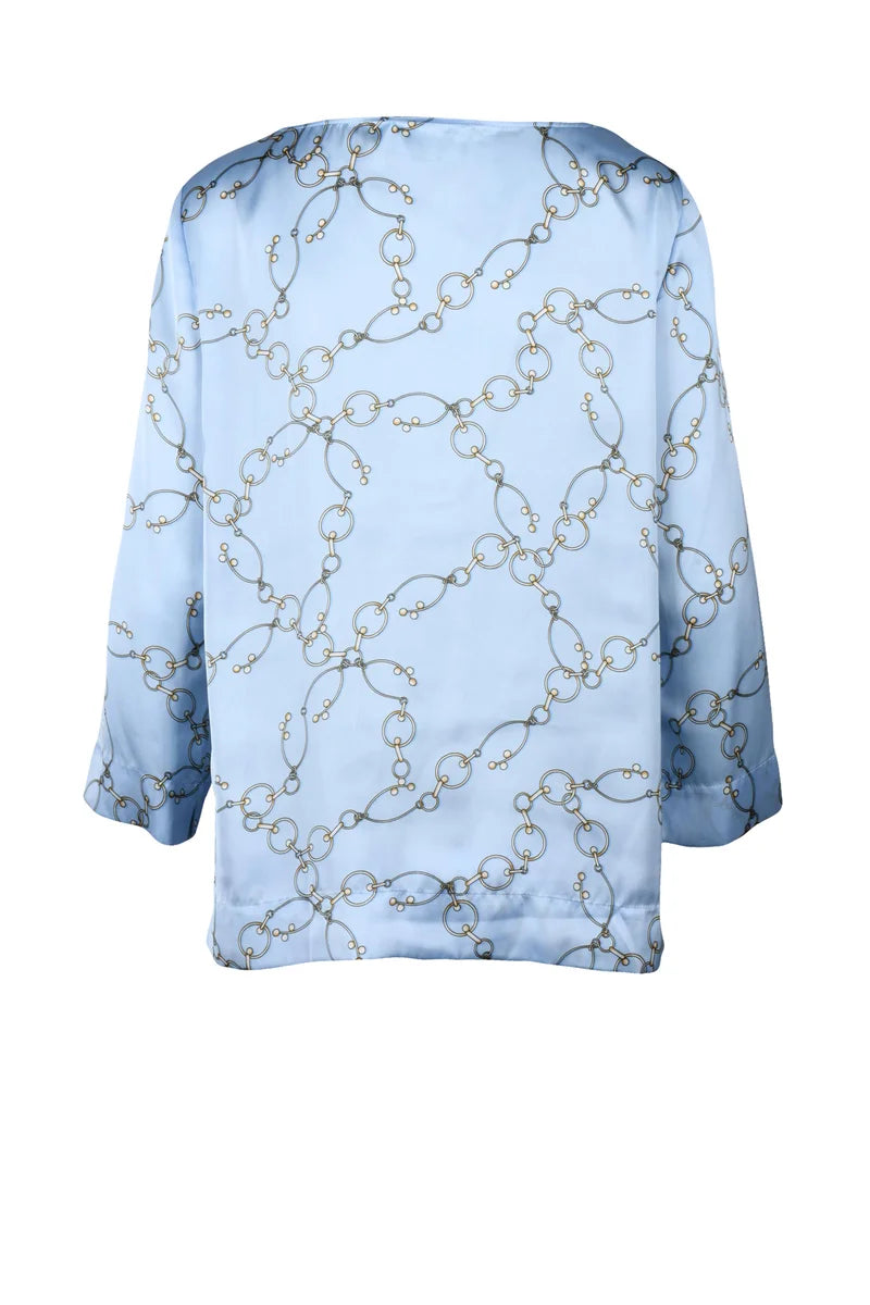 Pennyblack Blusa Satin Poliestere - Celeste