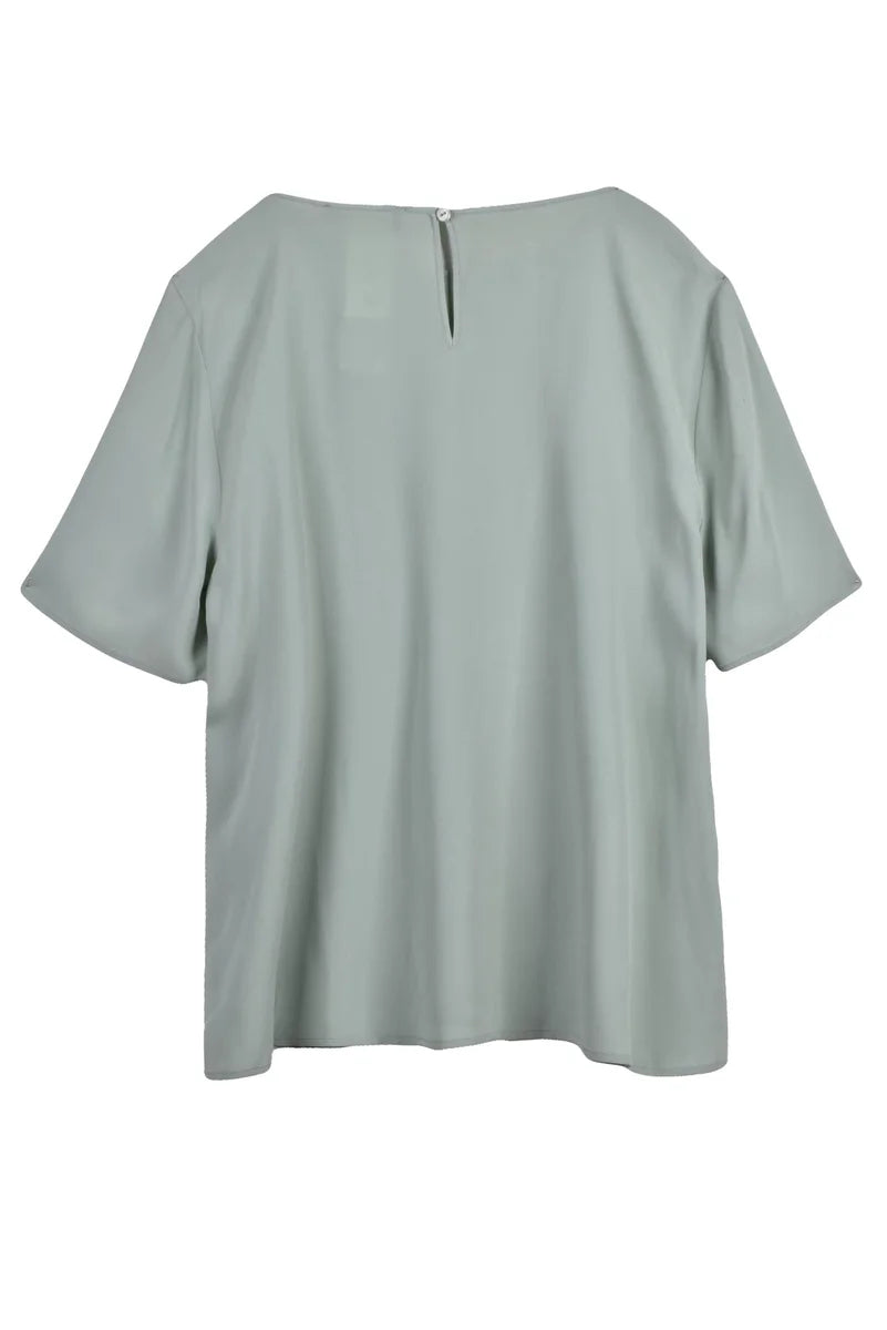 Pennyblack Blusa Grecia Seta/Acetato - Verde Salvia