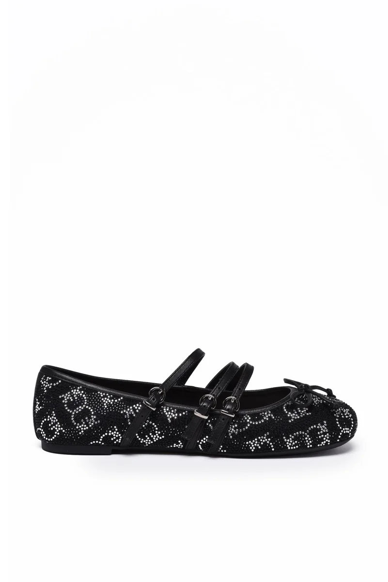 Pinko Ballerine Paillettes - Nero/Argento