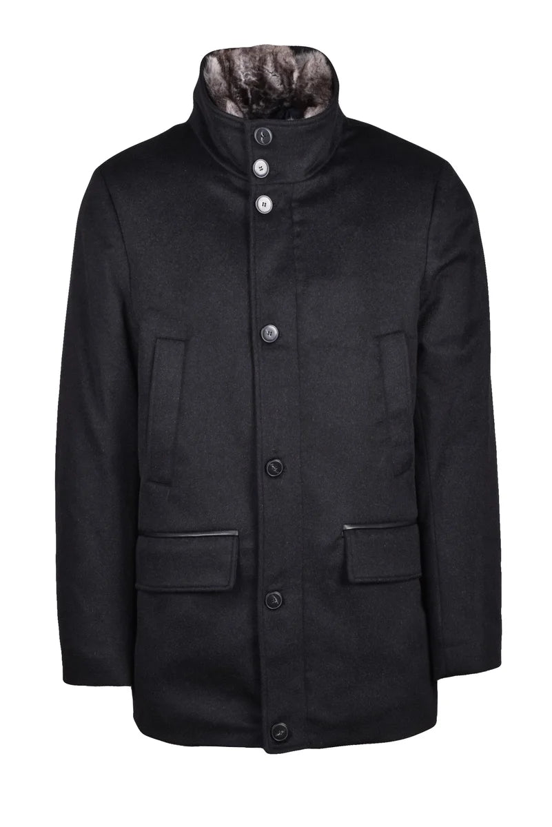 Paul & Shark Cappotto Cashmere/Pelo - Nero