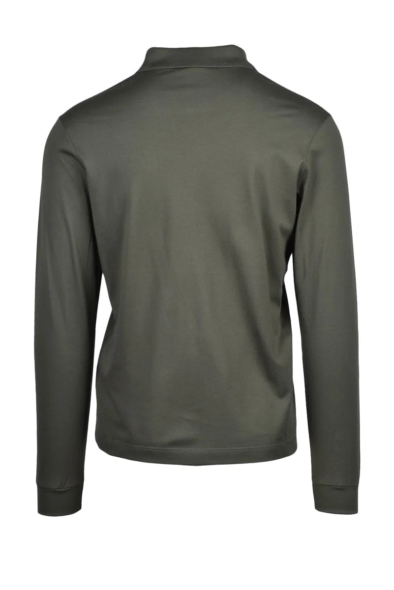 Paul & Shark Polo Manica Lunga Cotone - Verde Militare