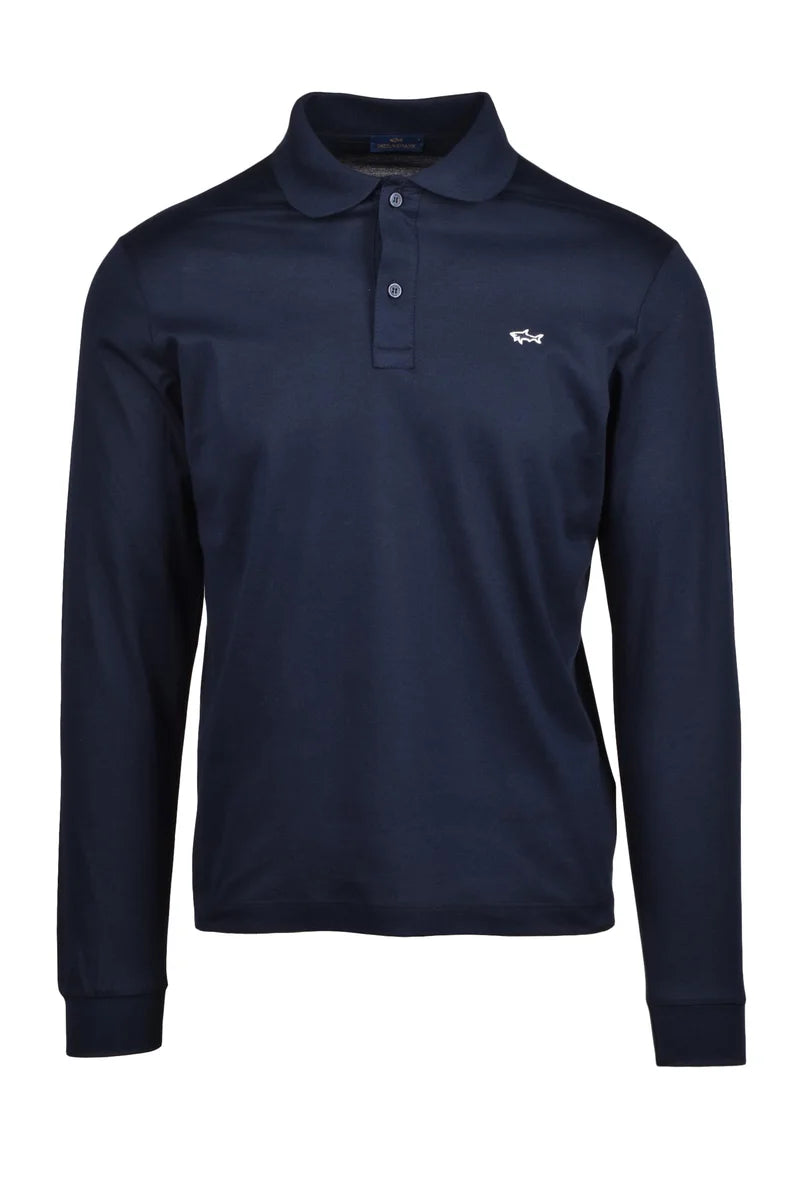 Paul & Shark Polo Manica Lunga Cotone - Verde Militare