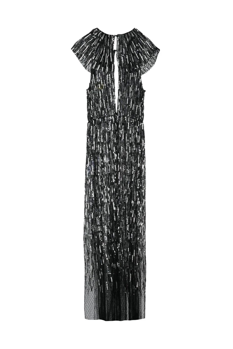 Red Carpet E. Franchi Abito Nero Paillettes