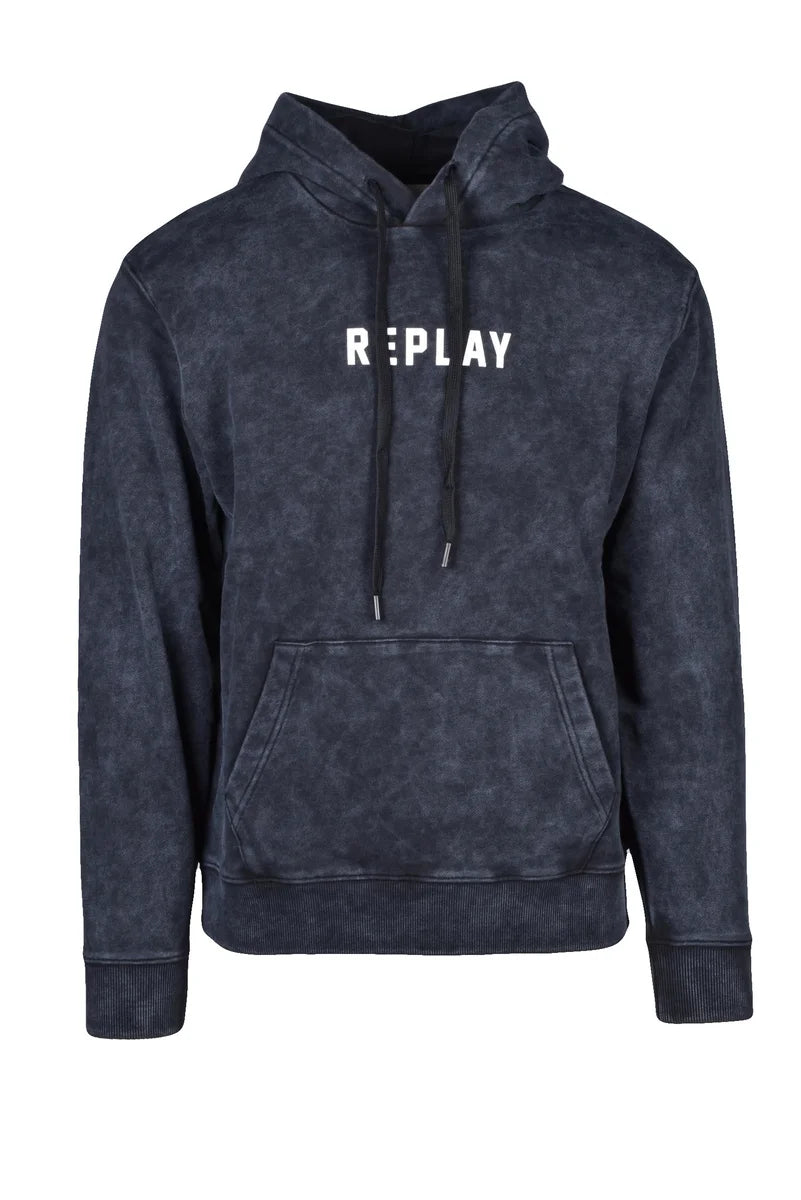 Replay Felpa con Cappuccio - Nero