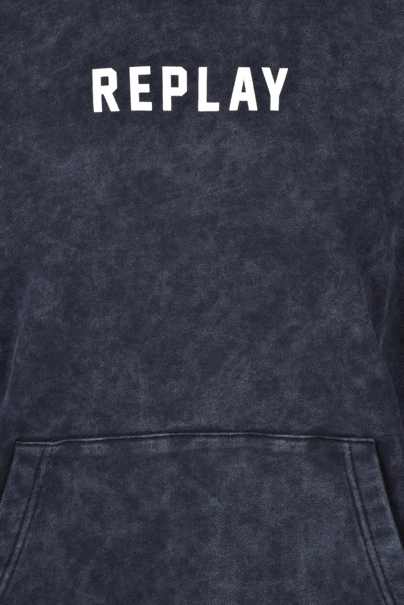 Replay Felpa con Cappuccio - Nero
