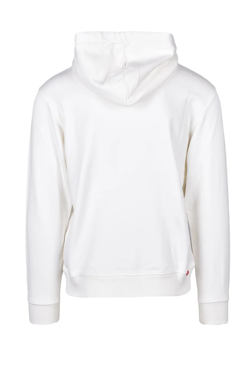 Replay Felpa Bianca Cappuccio Zip