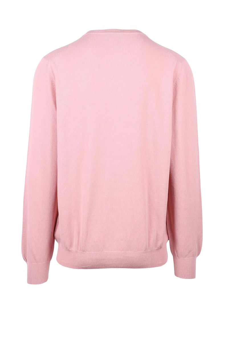 Gran Sasso Maglione Girocollo Cotone Rosa