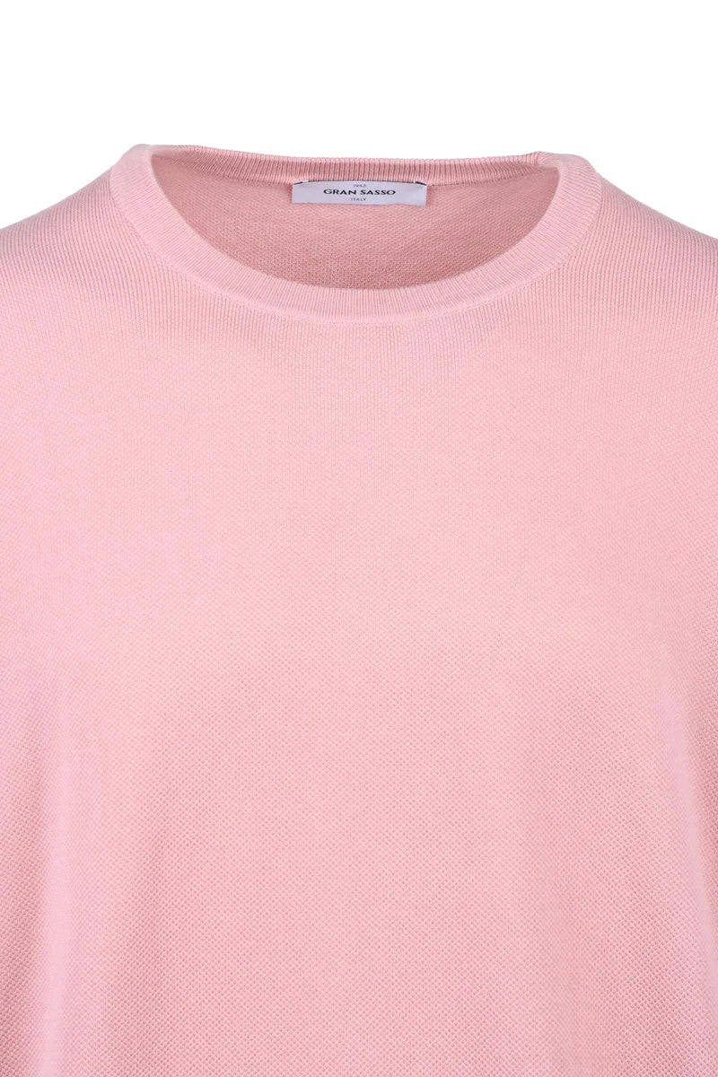 Gran Sasso Maglione Girocollo Cotone Rosa
