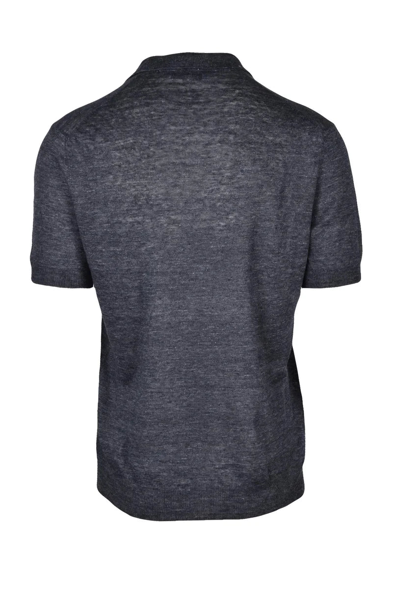 Gran Sasso Polo in Maglia Lino - Grigio