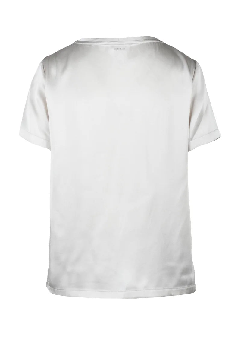 's Max Mara Blusa Satin White Pearl