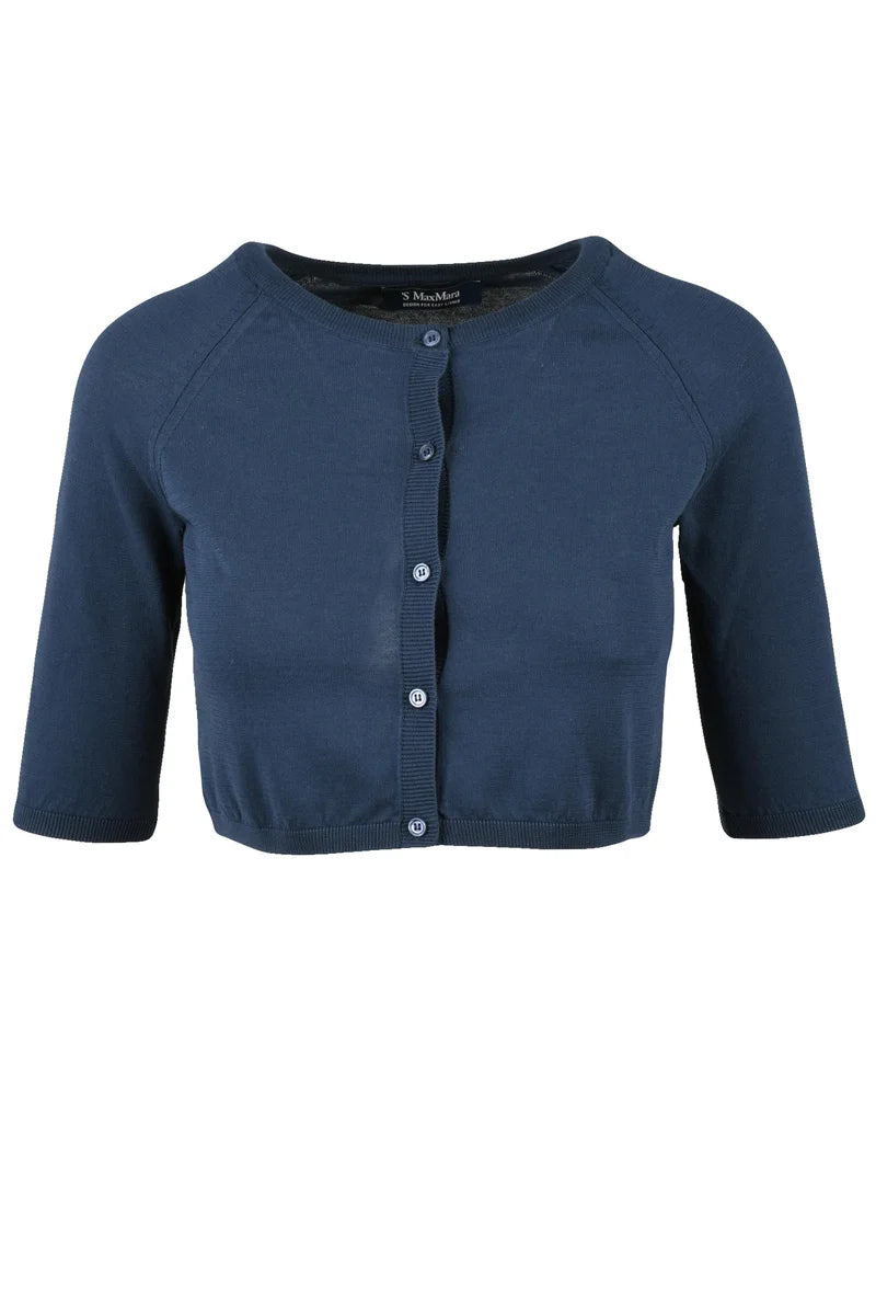 's Max Mara Cardigan Cotone Corto - Blu