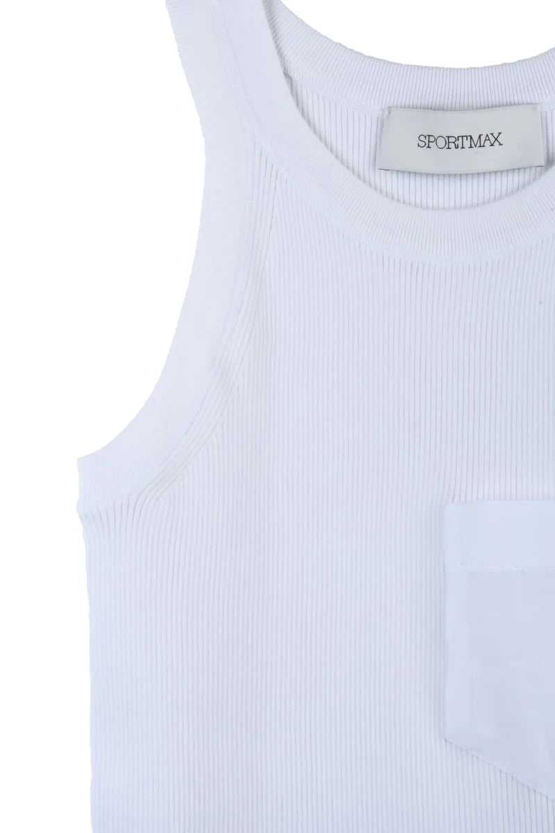 Sportmax Top Aia in Viscosa e Poliestere - Bianco