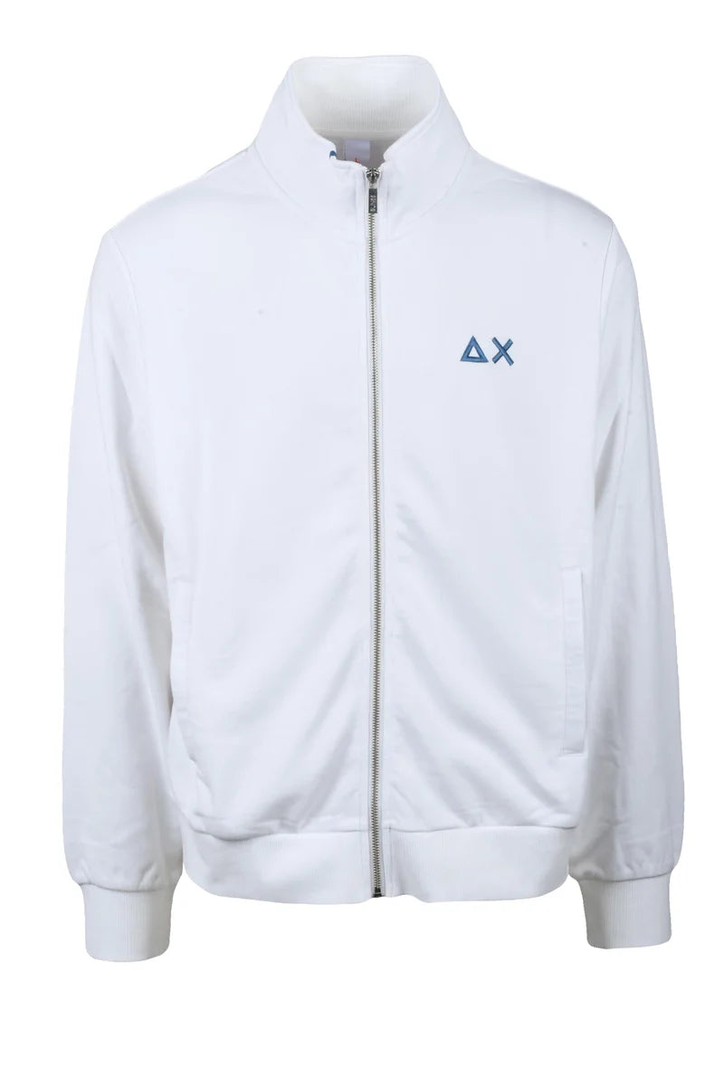 Sun68 Felpa con Zip - Bianco
