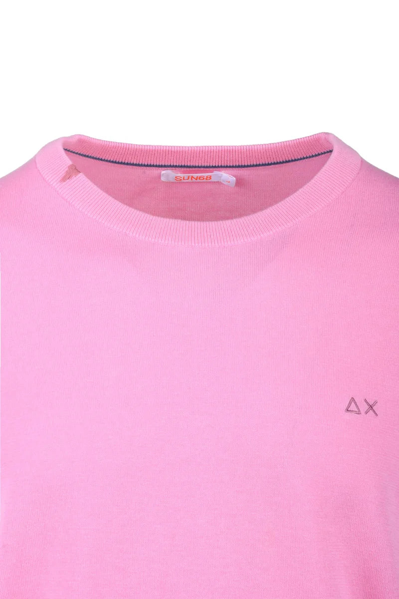 Sun68 Maglioncino Girocollo Cotone - Rosa