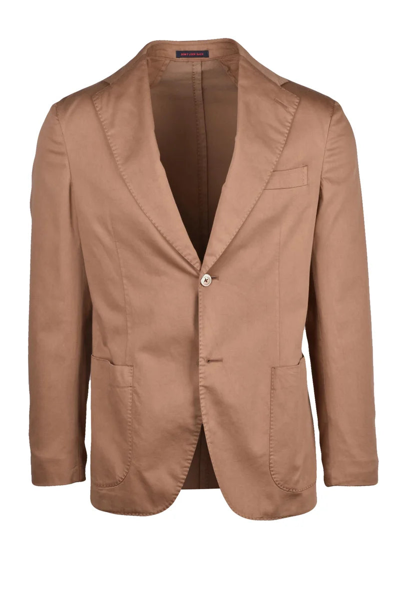 The Gigi Giacca Stondata Cotone Stretch - Marrone