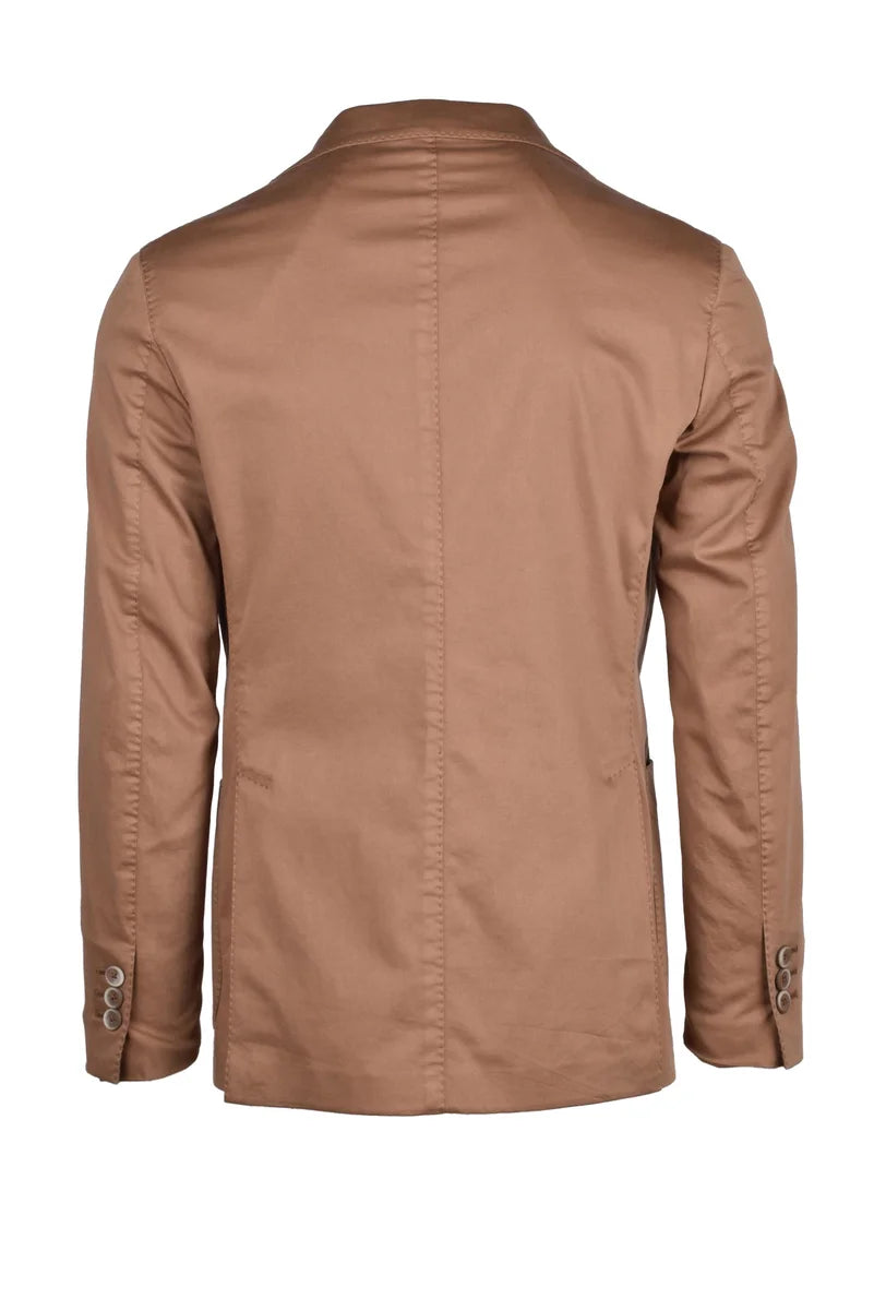The Gigi Giacca Stondata Cotone Stretch - Marrone