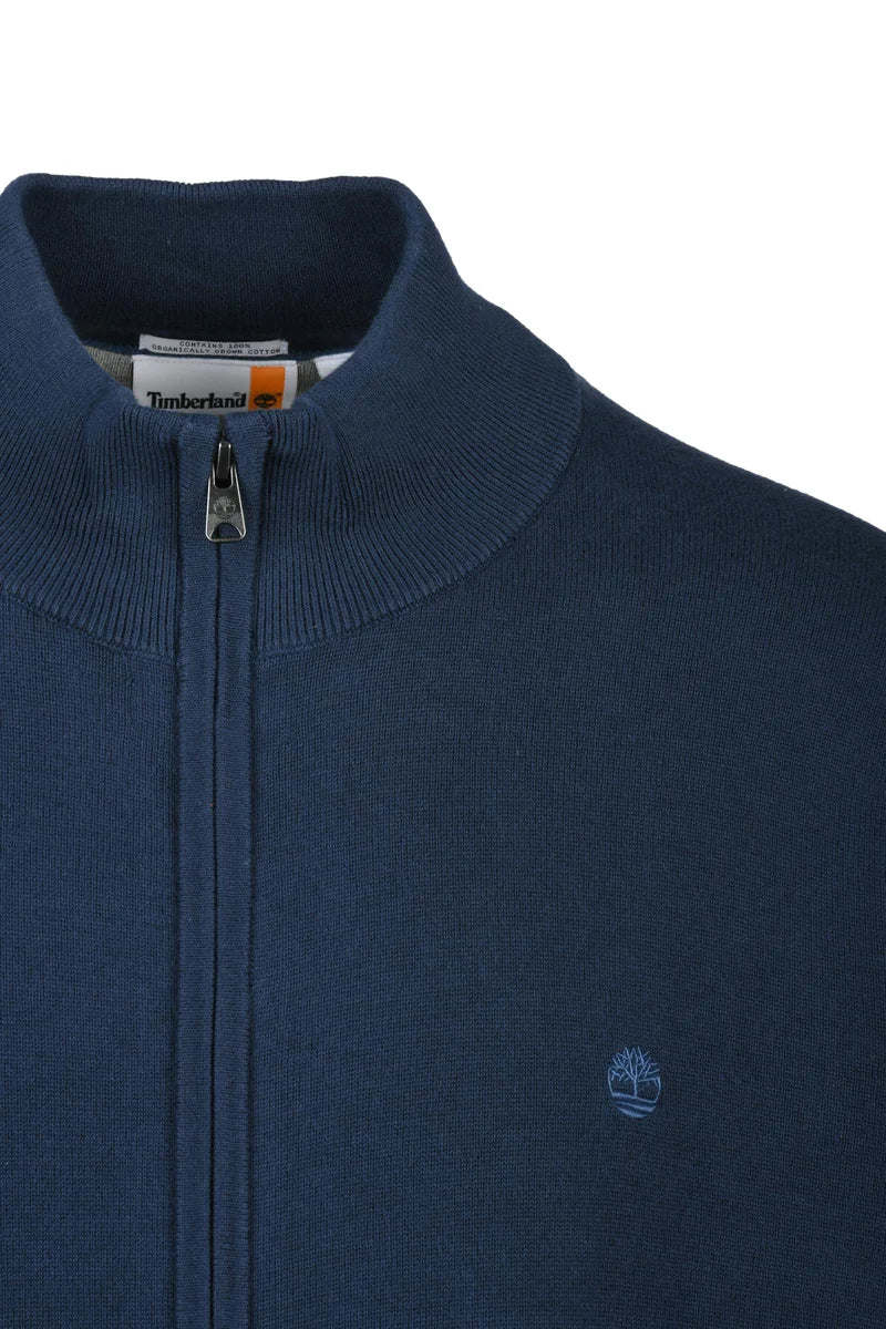 Timberland Pullover con Zip Cotone - Blu