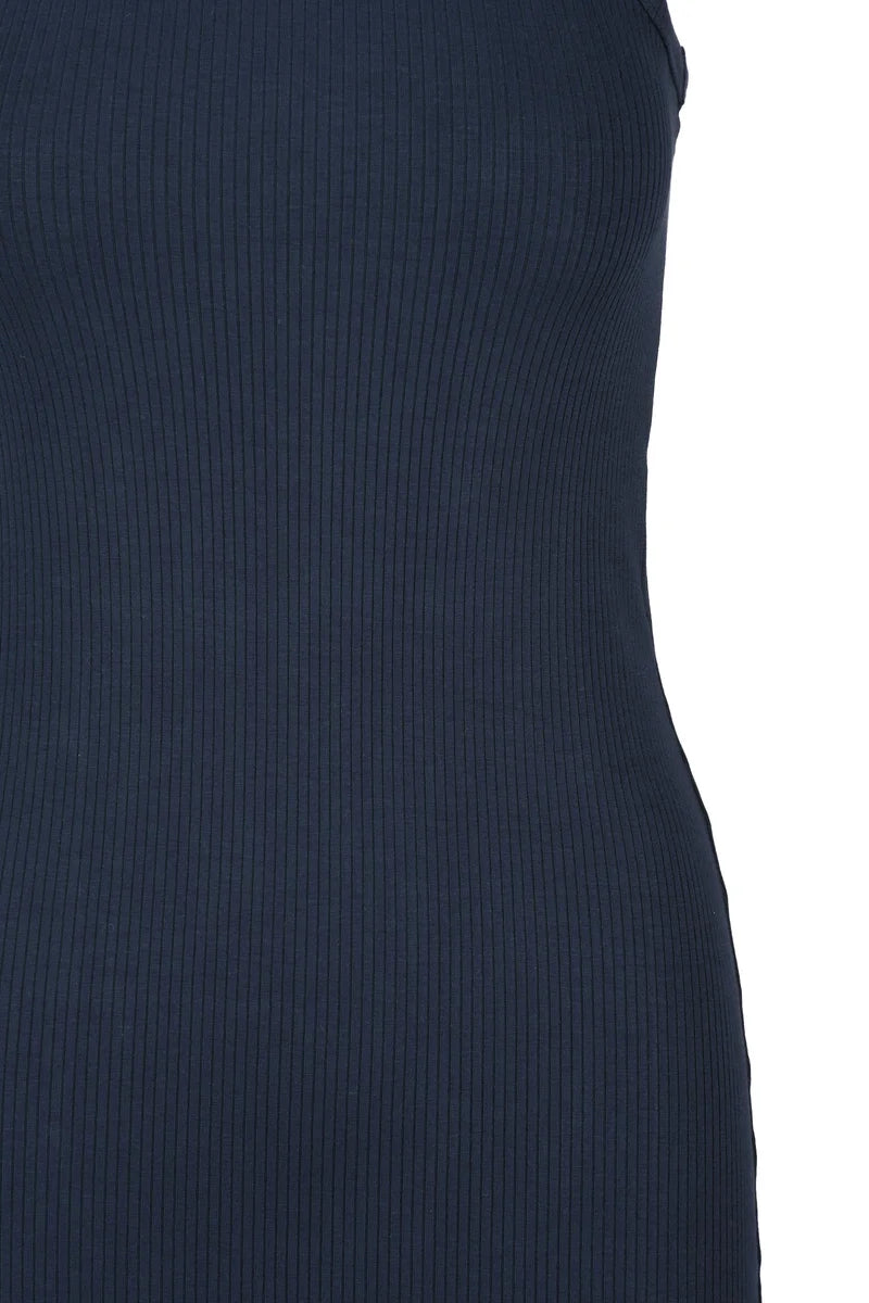 Tommy Hilfiger Abito Lungo Cannettato - Blu Notte
