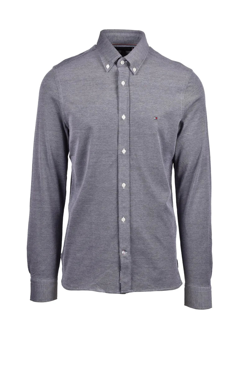 Tommy Hilfiger Camicia Slim Fit Knitted - Blu