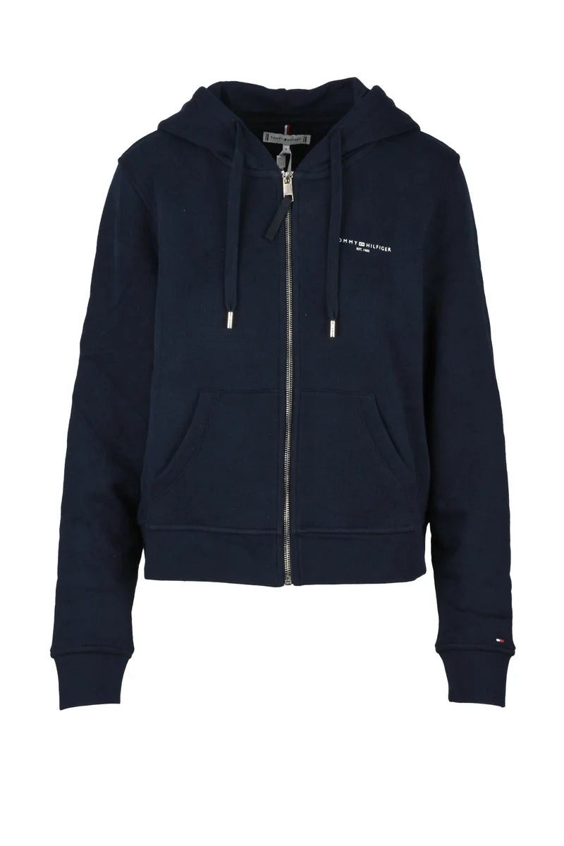 Tommy Hilfiger Felpa con Zip - Blu Notte