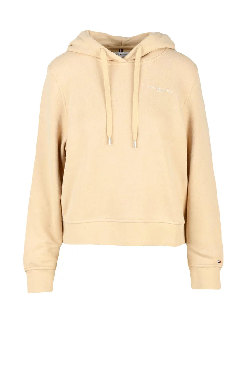 Tommy Hilfiger Felpa Corta Cappuccio - Beige