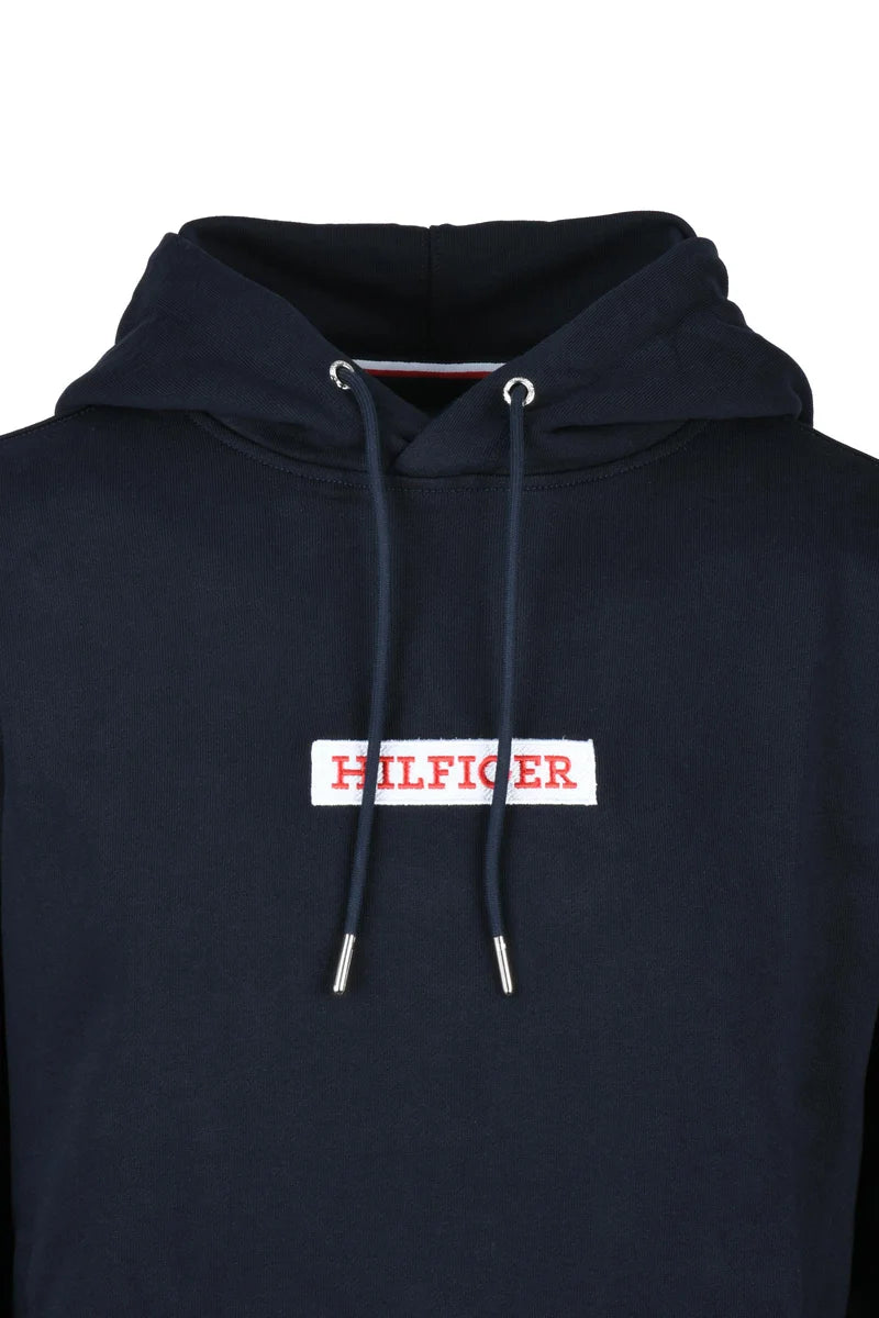 Tommy Hilfiger Felpa con Cappuccio - Blu
