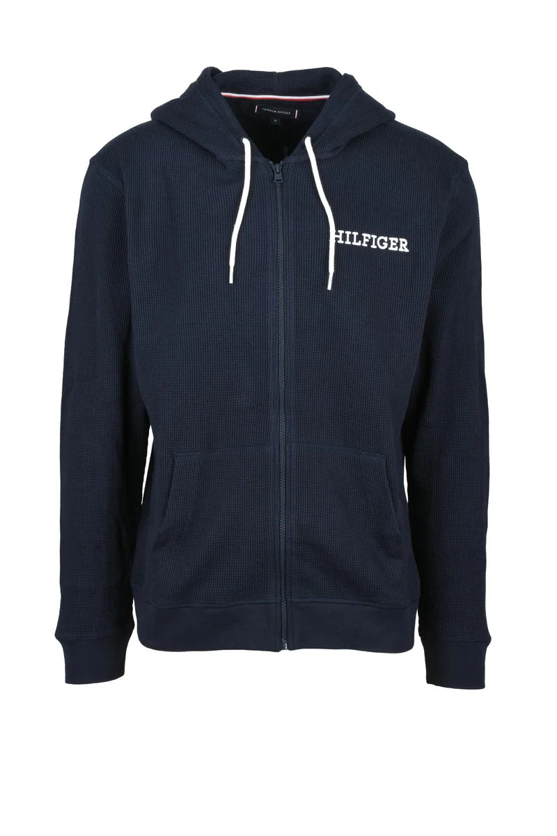 Tommy Hilfiger Felpa Sottile Zip - Nero