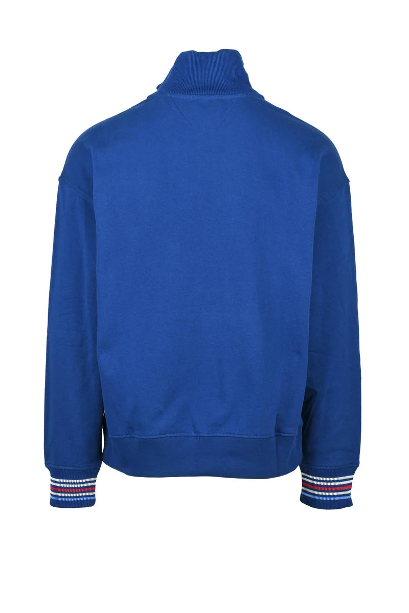 Tommy Hilfiger Felpa Collo Zip - Royal Blue