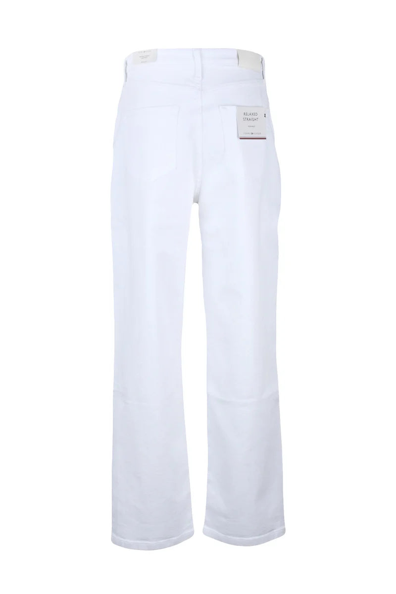 Tommy Hilfiger Jeans Donna Relaxed Straight - Bianco