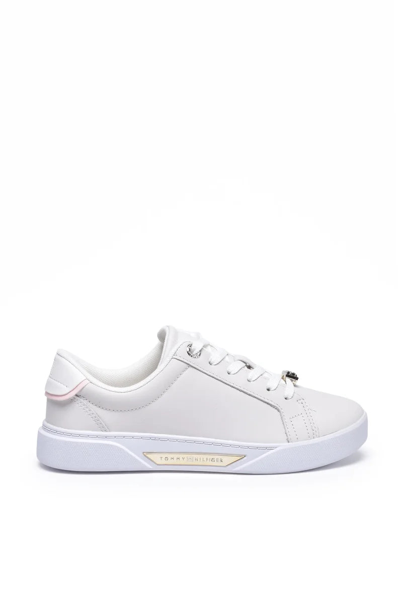 Tommy Hilfiger Golden HW Court Sneakers Donna - Bianco