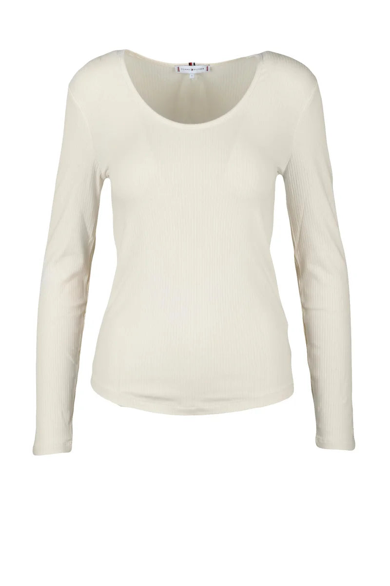 Tommy Hilfiger T-shirt Viscosa Stretch - Cream