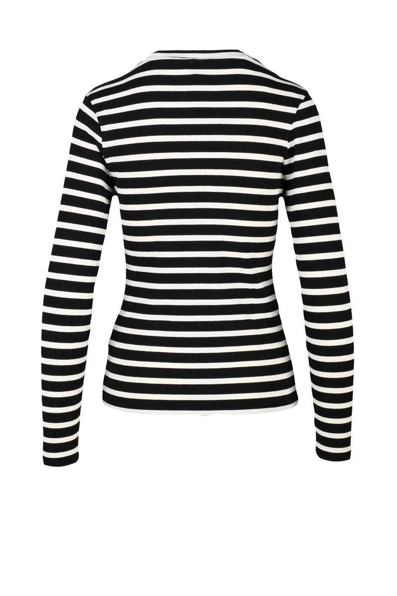 Tommy Hilfiger T-shirt Viscosa Stretch - Cream/Black
