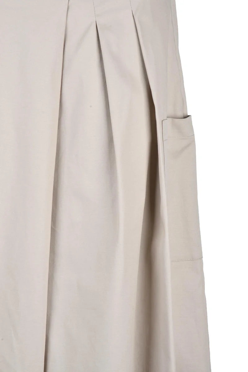Virginia Bizzi Cotton Elastane Trousers - Beige