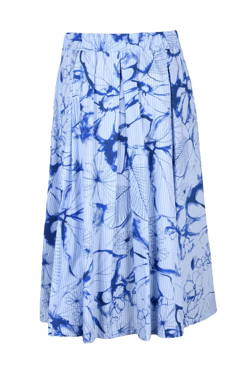 Vicario Cinque Gonna Cotone - Sky Blue/White