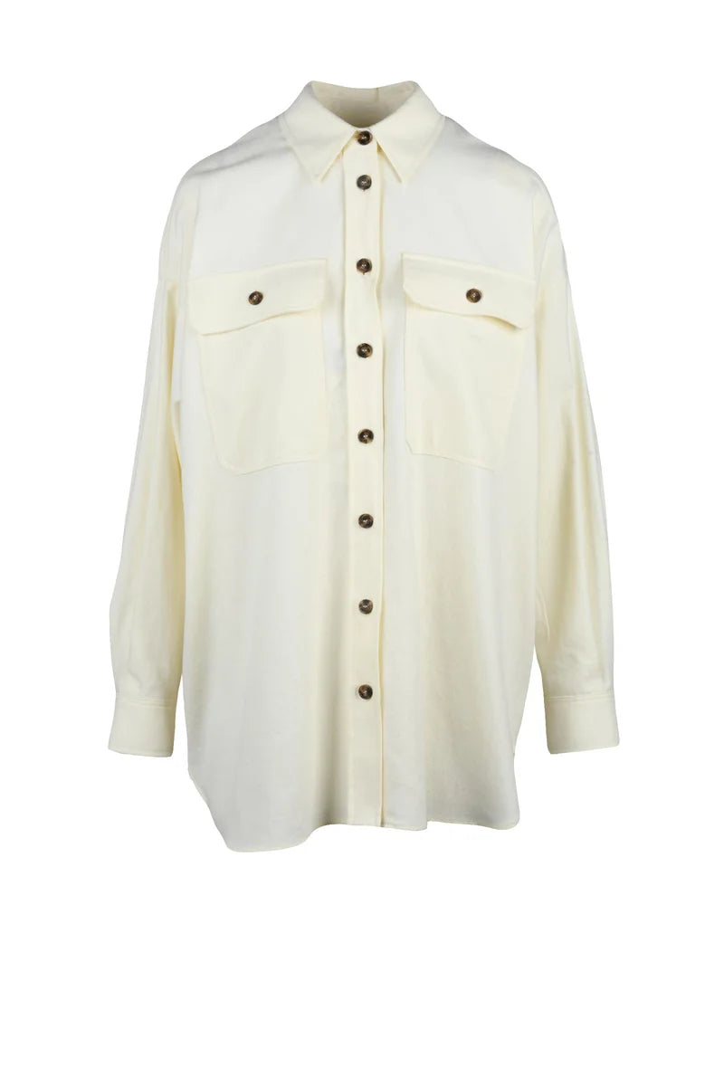 Weekend Max Mara Camicia Over Cotone - Bianco