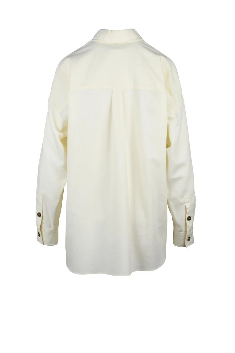 Weekend Max Mara Camicia Over Cotone - Bianco