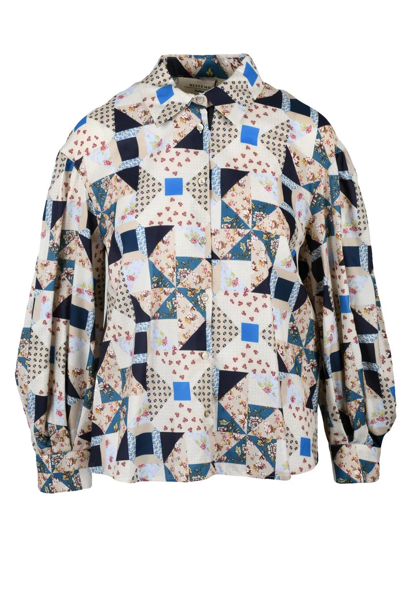 Weekend Max Mara Camicia Mescal - Beige/Blu