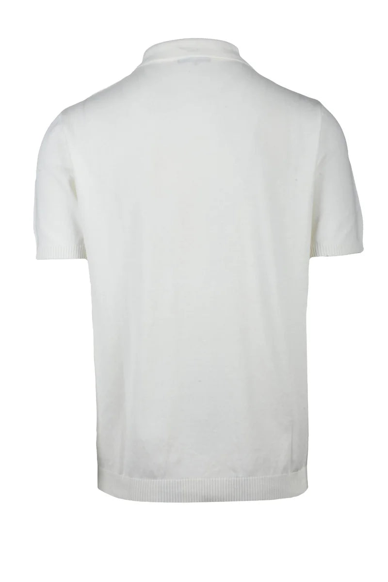 Wool & Co Polo in Maglia - Bianco