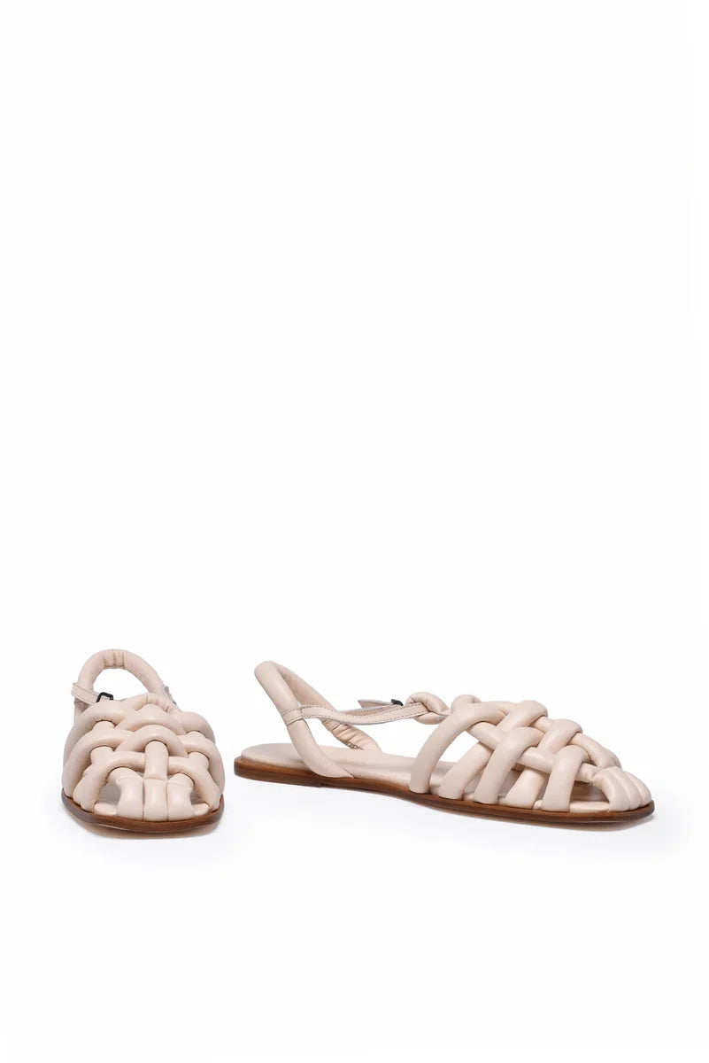 Hereu Sandali Flat in Pelle - Rosa