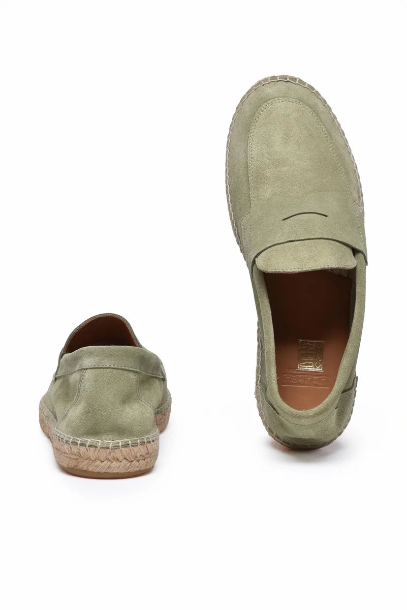 Abarca Mocassino Suede - Mint Green