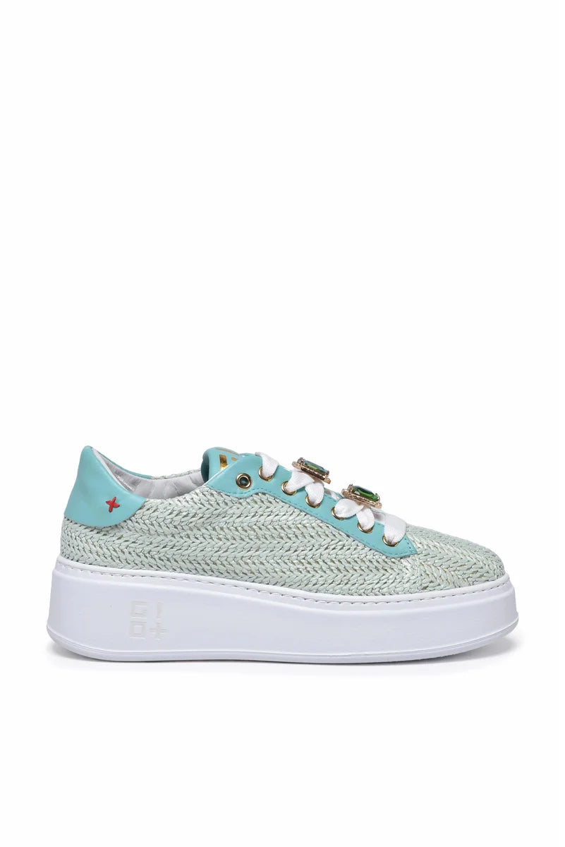 Gio + Sneakers Zeppa - Acquamarina