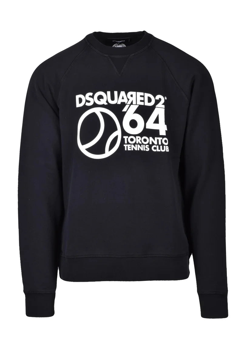 Dsquared2 Felpa Girocollo Cotone - Nero