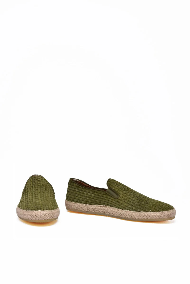 Officine Creative Slip On Suede - Olive Green