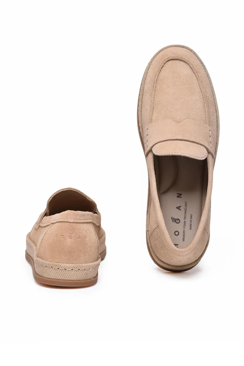 Hogan Mocassino Pelle Beige